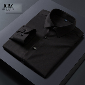 <span class=keywords><strong>Chemise</strong></span> de travail pour homme grande taille personnalisée LCBZ, coupe ajustée, <span class=keywords><strong>sans</strong></span> <span class=keywords><strong>repassage</strong></span>, décontractée, rayée, logo brodé, style printemps - Product Image 4