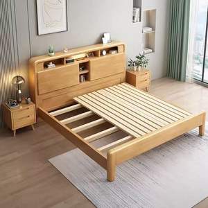 Habitación de alquiler de cama sencilla y barata, apartamento de 1,8 m doble para hombre, almacenamiento, cama de matrimonio, <span class=keywords><strong>camas</strong></span> de madera tamaño King - Product Image 5