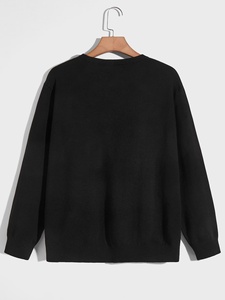 Nanteng Custom Manufacturer Designer <strong>Knit</strong> Crew Neck Letter Pattern <strong>Heavy</strong> Weight Knitwear for Men Pullover <strong>Sweater</strong> - Product Image 3