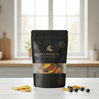 Sachet à fond plat en aluminium robuste avec fermeture éclair, personnalisable, pour emballage de thé