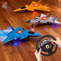 Avion télécommandé Chengji en gros, jouet RC avec volant de direction, design cool, fonction lumineuse, avion de combat télécommandé 2 canaux