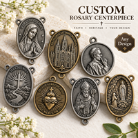Médaille religieuse personnalisée Vierge Marie, Médaille Sacré-Cœur pour cadeaux en gros pour les églises catholiques et fabrication OEM directe d'usine
