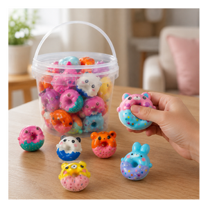 Jouet Squishy en Mousse Souple en Forme d'Animaux (Renard, Lapin, Cochon, Chat, Panda, Poussin) pour Récompenses Scolaires, Fêtes et Cadeaux de Fête, Distributeur - Product Image 6