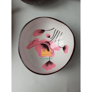 Wood Handicraft Lacquer <b>Coconut</b> <b>Shell</b> Bowls Natural Inlaid Design Classic Durable Salad Bowls for Home Decor Sustainable - Product Image 5