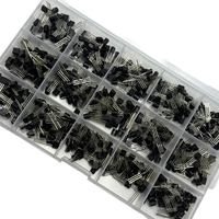 Kit de 600 Transistores To-92, 15 Valores, Transistores de Potencia Bipolares 2N222 2N3904 2N3906 2N5401 A1015 C1815 S8050 S9012 S9018