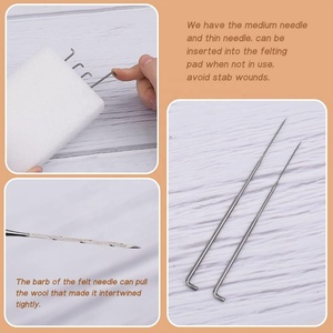 Kit de démarrage DIY OEM pour jouets en laine, kit de feutrage à l'aiguille Lune et Nuage avec outils de feutrage en laine pour artisanat DIY et décoration intérieure - Product Image 5