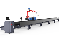 Robot de soudage sur rail industriel pour grandes cuves, machine de soudage robotisée sur rail pour le soudage de récipients sous pression