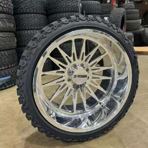 Polierte Silberne Tiefbett Felge Konkav Offroad 24x14/12 8x170/8x180/6x139.7/8x165.1 Geschmiedete Räder für SUV Pickup <span class=keywords><strong>Truck</strong></span> Ford - Product Image 4