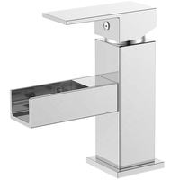 Robinet de lavabo de salle de bain en laiton chromé de luxe à levier unique HY-80627100, robinet de lavabo, robinet de lavabo