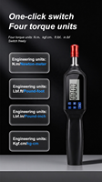 Obeng Torsi Digital Profesional Mini Industri Chrome dengan Pengaturan Preset, Penggerak Mur Plastik OEM, Bit Torx yang Dapat Disesuaikan, Meteran Tinggi