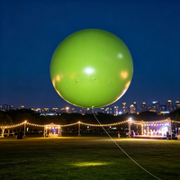 Ballon publicitaire géant gonflable à l'hélium vert avec logo personnalisé, prix abordable, pour extérieur, flottant et suspendu