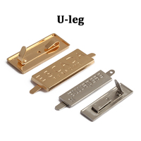 Étiquette de marque personnalisée avec logo, placage PVD, étiquette de vêtement rectangulaire avec pieds en U, étiquette métallique avec nom