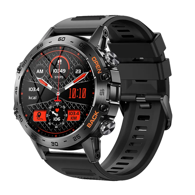 K52 Outdoor Sports Smart Watch OLED Display IP68 Waterproof GPS BT Calling 400mAh Battery Health & Heart Rate Monitoring