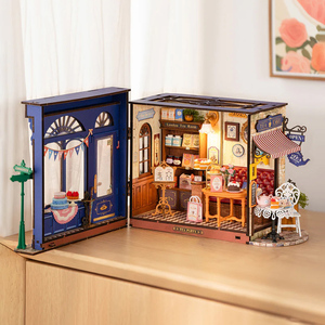 <span class=keywords><strong>Robotime</strong></span> Rolife Bois Artisanat Jouets Cadeaux DG171 Loisirs Salon de Thé 3D Bois Puzzles DIY <span class=keywords><strong>Miniature</strong></span> Maison - Product Image 2