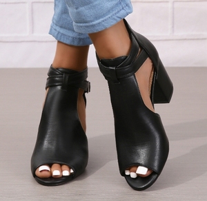 UP-5029r Verão <span class=keywords><strong>Peep</strong></span> <span class=keywords><strong>Toe</strong></span> Sapatos De Salto Alto 2024 Botas De Tornozelo Senhoras Slides Sandálias De Salto Alto - Product Image 6