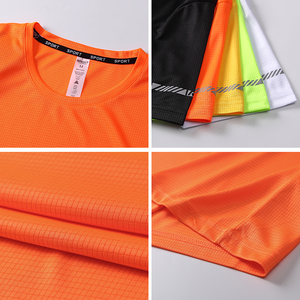 Kaos Lari Pria Ringan Cepat Kering Lengan Pendek Bernapas untuk Maraton 100% Serat Polyester Bermotif OEM&ODM - Product Image 4