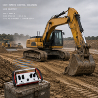 Excavatrice d'occasion C339 avec télécommande sans fil industrielle, 6000 heures, pour le nivellement des terrains