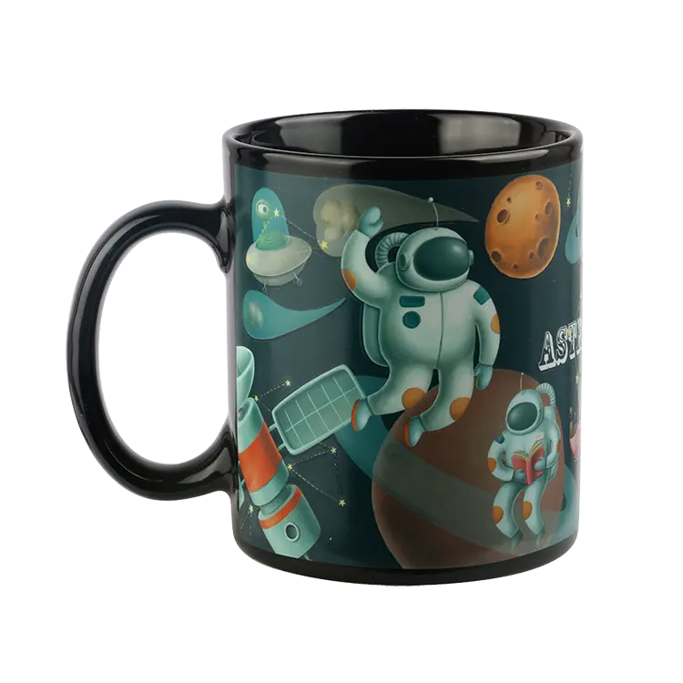 2020 yeni varış astronot sihirli kahve kupa seramik ışık kahve fincanı gece parti için 11oz kupalar beyaz kutu + OPP torba Modern