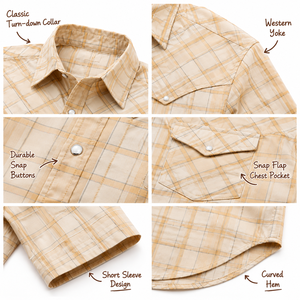 Camisa Vaquera Personalizada para Hombre, Camisa a Cuadros con Botones de Perla, Fabricante de Ropa OEM ODM - Product Image 3