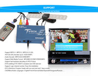 Erisin ES336 HD DVB-T2 Digitale TV-ontvanger USB 2.0 voor auto MPEG-4 HEVC H.265 Ondersteuning Afstandsbediening Plug & Play