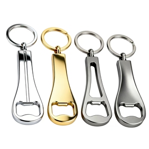Ouvre-bouteille en acier inoxydable Souvenir en alliage de zinc vierge Conception personnalisée Porte-clés porte-clés en métal avec logo gravé au laser Ouvre-bouteille - Product Image 2