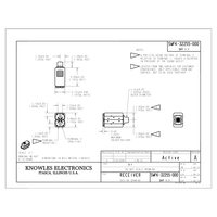 Récepteur à armature équilibrée Knowles SWFK-32255-000 IEM à double transducteur, plage de fréquences 200 Hz-7,7 kHz, impédance 7 ohms, 96,5 dB SPL