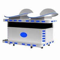 Simulateur de skateboard VR 9D pour 2 joueurs, glissade de surf VR pour aéroports, parcs d'attractions, expérience de jeu VR en fibre de verre