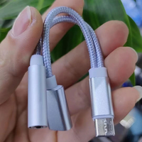 Großhandel Qualität 2-in-1 USB C 3,5mm Audio-Buchse Kabel Metall kopf Nylon Braid Lade adapter für Smartphones 15 & 16 New Promax