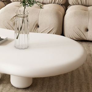 Wohnzimmer Deko Weiß Nordisches Luxus-<span class=keywords><strong>Set</strong></span> Moderne Cloud Cream Couchtische für Zuhause - Product Image 2
