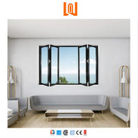 Diseño elegante sin costuras para interiores y exteriores, ventana plegable de aluminio, ventana de vidrio para balcón