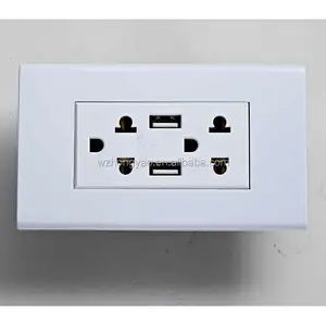 Usb Wall Socket Best Selling US Standard Universal Double Wall Socket With USB Charger