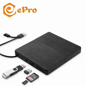 Disco externo usb tipo c, unidade de dvd externa/gravador/unidade óptica cd rw dvd rw superdrive, duplicador de disco compatível com ag