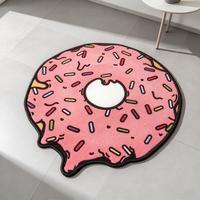 Tapis touffeté personnalisé en gros, motif alimentaire de dessin animé mignon découpé, tapis en peluche pour décoration intérieure de chambre et de salle de jeux