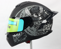 Casques de moto intégraux certifiés TOOP DOT avec grand spoiler électro-plaqué, visière REVO, casques de moto, casco de moto