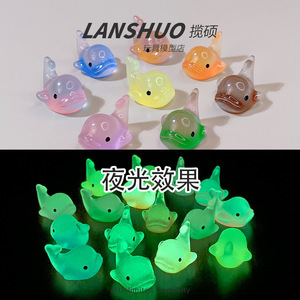 Lanshuo Glow In Dark Whale Charms Zinc Alloy DIY Jewelry Accessories For Phone Case Magnet Ornament <b>Gift</b> Unisex - Product Image 1