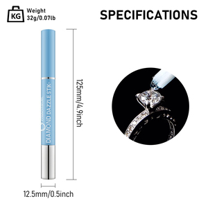 Stylo de nettoyage portable pour bijoux, bâtonnet de nettoyage pour diamants, stylo nettoyant pour pierres précieuses pour bagues, colliers, bijoux en argent et or - Product Image 2