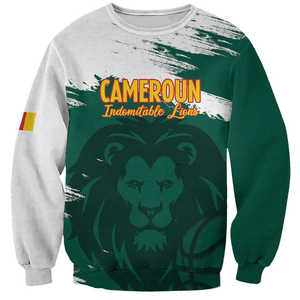 Cameroon เสื้อสเวตเตอร์คอกลมแขนยาวพิมพ์ลายธงกราฟิกเสื้อสวมหัวสำหรับผู้ชายผ้าโพลีเอสเตอร์100% ตามสั่งวันชาติ - Product Image 5