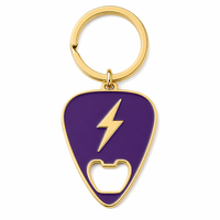 Porte-clés ouvre-bouteille personnalisé en alliage de zinc avec plectre de guitare (Thème musical)