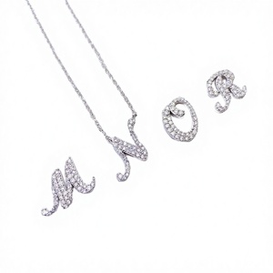 Custom Sterling Silver Vvs Moissanite Letter M Necklace Rhodium Plated GRA Certified Trendy Fine Jewelry for Women - Product Image 3