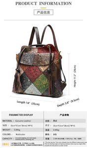 Sac à dos pour femmes et filles en cuir de vache véritable, nouveau modèle très tendance, sac de voyage à grande capacité, sac à bandoulière pour l'extérieur, sac décontracté - Product Image 5