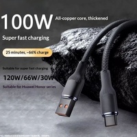 Cable USB A a USB C de 100W, PD 5A, Carga Rápida, Trenzado de Nailon, Cable de Datos Tipo C, Núcleo de Cobre, Tungsteno Dorado, para Teléfono A-C