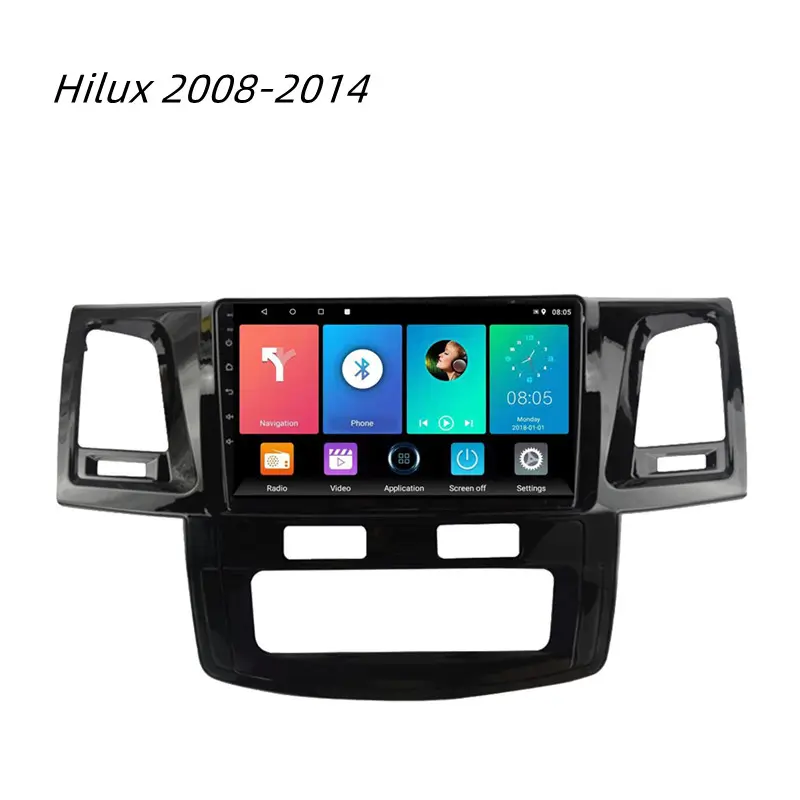 Radio del coche para Toyota Fortuner HILUX Revo Vigo 2008-2014 Multimedia reproductor de vídeo Autoradio GPS Android 8,1 2din Carplay