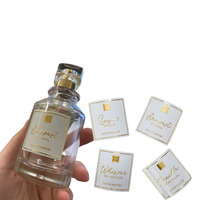 Autocollant personnalisé en métal pour flacon de parfum avec étiquette en aluminium