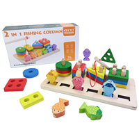 Juguetes Montessori para Niños Pequeños, Bloques de Madera para Clasificar y Apilar, Juguetes de Aprendizaje Temprano Preescolar, Reconocimiento de Colores, Clasificador de Formas, Rompecabezas