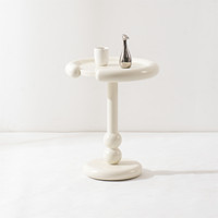 Venta al por mayor de muebles para el hogar nórdico Simple sala de estar blanco redondo de fibra de plástico reforzado sofá mesa auxiliar