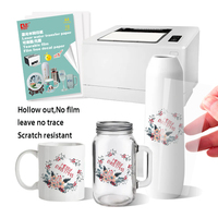 Papier transfert à l'eau pour imprimante laser, transparent blanc, format A4, pour mugs DIY, décalcomanies sur verre, faux cils, shampoing, logo personnalisé résistant à l'eau