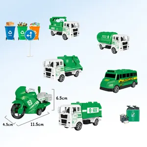 Groothandel Kinderen Diecast Speelgoedvoertuigen Plastic Vrachtwagen Vliegtuigmodellen In Een Doos