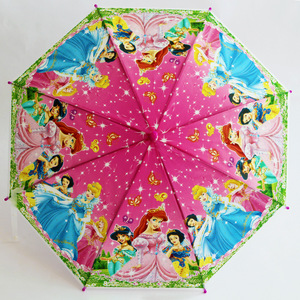 ร่มพับขนาดเล็กสำหรับเด็ก ลายรุ้ง พิมพ์ลายน่ารัก ควบคุมการเปิด-ปิดด้วยมือ แบบตรง - Product Image 5