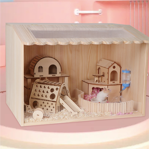 บ้านแฮมสเตอร์ไม้ขายส่ง ของเล่นสำหรับแฮมสเตอร์ บ้านไม้ทันสมัยขายดี บ้านแฮมสเตอร์ไม้แข็งแรงสวยงาม บ้านแสนสนุกหลากหลายรูปแบบสำหรับสัตว์เลี้ยงขนาดเล็ก - Product Image 2