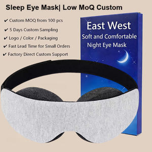 Masque de sommeil en mousse à mémoire de forme 3D, sangle ultra-douce réglable, sans pression sur les yeux, OEM personnalisé, MOQ 100 pièces - Product Image 1
